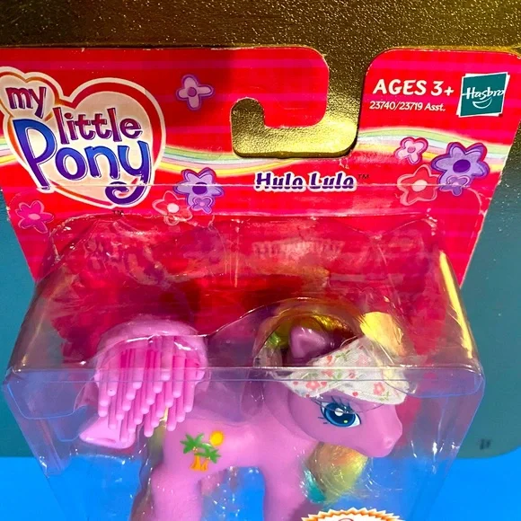 MY LITTLE PONY G3 NWT VTG 2005 BABY PONY HULA LULA TARGET EXCLUSIVE, BRUSH & HAT - Picture 8 of 13